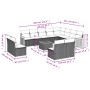 Gartensofa-Set mit Kissen, 13-teilig, graues synthetisches Rattan von , Gartensets - Ref: Foro24-3260562, Preis: 802,42 €, Ra...