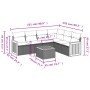 7-piece garden sofa set and beige synthetic rattan cushions by , Garden sets - Ref: Foro24-3260092, Price: 446,44 €, Discount: %