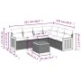 7-piece garden sofa set and beige synthetic rattan cushions by , Garden sets - Ref: Foro24-3260092, Price: 461,42 €, Discount: %