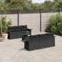 7-piece garden dining set and black synthetic rattan cushions by , Garden sets - Ref: Foro24-3252242, Price: 563,30 €, Discou...