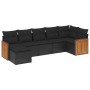 7-piece garden dining set and black synthetic rattan cushions by , Garden sets - Ref: Foro24-3260270, Price: 438,14 €, Discou...