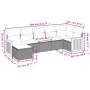 7-piece garden dining set and black synthetic rattan cushions by , Garden sets - Ref: Foro24-3260270, Price: 433,11 €, Discou...