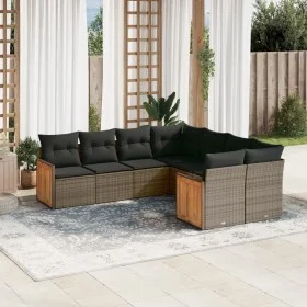 8-piece garden sofa set and gray synthetic rattan cushions by , Garden sets - Ref: Foro24-3260639, Price: 519,85 €, Discount: %