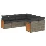 8-teiliges Gartensofa-Set und graue synthetische Rattankissen von , Gartensets - Ref: Foro24-3260639, Preis: 519,85 €, Rabatt: %