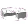 8-teiliges Gartensofa-Set und graue synthetische Rattankissen von , Gartensets - Ref: Foro24-3260639, Preis: 519,85 €, Rabatt: %
