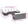 11-teiliges Gartensofa-Set und schwarze synthetische Rattankissen von , Gartensets - Ref: Foro24-3260473, Preis: 593,41 €, Ra...
