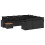 11-teiliges Gartensofa-Set und schwarze synthetische Rattankissen von , Modulare Sofas für den Außenbereich - Ref: Foro24-322...