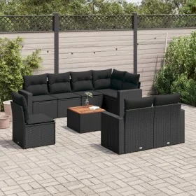 8-piece garden sofa set and black synthetic rattan cushions by , Garden sets - Ref: Foro24-3224214, Price: 605,57 €, Discount: %