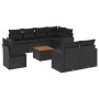 Set de sofás de jardín 8 piezas y cojines ratán sintético negro de , Conjuntos de jardín - Ref: Foro24-3224214, Precio: 588,9...