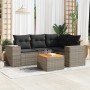 Garden sofa set with cushions 5 pieces gray synthetic rattan by , Garden sets - Ref: Foro24-3225430, Price: 324,89 €, Discoun...