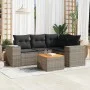Gartensofa-Set mit Kissen, 5-teilig, graues synthetisches Rattan von , Gartensets - Ref: Foro24-3225430, Preis: 335,07 €, Rab...