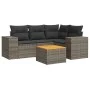 Gartensofa-Set mit Kissen, 5-teilig, graues synthetisches Rattan von , Gartensets - Ref: Foro24-3225430, Preis: 335,07 €, Rab...