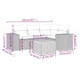 Garden sofa set with cushions 5 pieces gray synthetic rattan by , Garden sets - Ref: Foro24-3225430, Price: 324,89 €, Discoun...