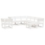 Gartenmöbel-Set 8-teilig aus massivem weißem Kiefernholz von , Gartensets - Ref: Foro24-3216941, Preis: 748,86 €, Rabatt: %