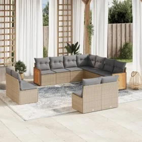 11-teiliges Gartensofa-Set mit beigen synthetischen Rattankissen von , Gartensets - Ref: Foro24-3260169, Preis: 675,16 €, Rab...