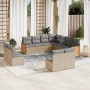11-teiliges Gartensofa-Set mit beigen synthetischen Rattankissen von , Gartensets - Ref: Foro24-3260169, Preis: 663,66 €, Rab...