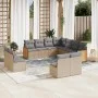 11-teiliges Gartensofa-Set mit beigen synthetischen Rattankissen von , Gartensets - Ref: Foro24-3260169, Preis: 675,16 €, Rab...