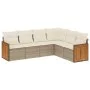 Juego de sofás jardín con cojines 6 pzas ratán sintético beige de , Conjuntos de jardín - Ref: Foro24-3260084, Precio: 449,60...