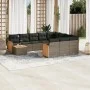 11-piece garden sofa set and gray synthetic rattan cushions by , Garden sets - Ref: Foro24-3260450, Price: 663,62 €, Discount: %