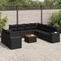 Garden sofa set 10 pieces with black synthetic rattan cushions by , Garden sets - Ref: Foro24-3257840, Price: 687,62 €, Disco...