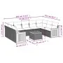 Gartensofa-Set 10-teilig mit schwarzen synthetischen Rattankissen von , Gartensets - Ref: Foro24-3260361, Preis: 626,30 €, Ra...
