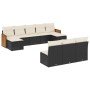 Garden sofa set 10 pieces with black synthetic rattan cushions by , Garden sets - Ref: Foro24-3260467, Price: 545,03 €, Disco...