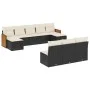 Garden sofa set 10 pieces with black synthetic rattan cushions by , Garden sets - Ref: Foro24-3260467, Price: 546,63 €, Disco...
