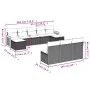 Garden sofa set 10 pieces with black synthetic rattan cushions by , Garden sets - Ref: Foro24-3260467, Price: 546,63 €, Disco...