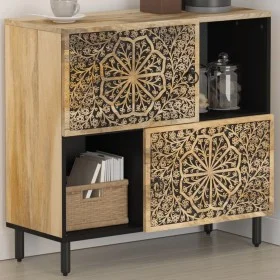 Solid mango wood auxiliary cabinet 80x33x75 cm by , Sideboards - Ref: Foro24-358239, Price: 164,96 €, Discount: %