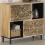 Beistellschrank aus massivem Mangoholz, 80 x 33 x 75 cm von , Sideboards - Ref: Foro24-358239, Preis: 164,96 €, Rabatt: %