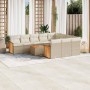 11-teiliges Gartensofa-Set mit beigen synthetischen Rattankissen von , Gartensets - Ref: Foro24-3260427, Preis: 684,48 €, Rab...