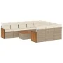 11-piece garden sofa set with beige synthetic rattan cushions by , Garden sets - Ref: Foro24-3260427, Price: 720,18 €, Discou...