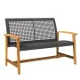 5-Piece Black PE Rattan and Acacia Wood Bistro Set by , Modular outdoor sofas - Ref: Foro24-367604, Price: 247,70 €, Discount: %