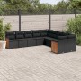Gartensofa-Set 10-teilig mit schwarzen synthetischen Rattankissen von , Gartensets - Ref: Foro24-3260431, Preis: 609,36 €, Ra...