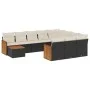 11-piece garden sofa set and black synthetic rattan cushions by , Garden sets - Ref: Foro24-3260446, Price: 637,39 €, Discoun...