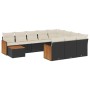 Set de sofás de jardín 11 pzas y cojines ratán sintético negro de , Conjuntos de jardín - Ref: Foro24-3260446, Precio: 635,19...
