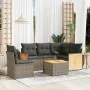 6-teiliges Gartenmöbel-Set und graue synthetische Rattankissen von , Gartensets - Ref: Foro24-3260065, Preis: 389,97 €, Rabat...