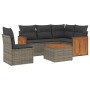 6-teiliges Gartenmöbel-Set und graue synthetische Rattankissen von , Gartensets - Ref: Foro24-3260065, Preis: 376,42 €, Rabat...