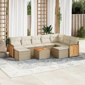 Garden sofa set with beige cushions 10 pieces synthetic rattan by , Garden sets - Ref: Foro24-3260630, Price: 669,25 €, Disco...