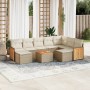 Garden sofa set with beige cushions 10 pieces synthetic rattan by , Garden sets - Ref: Foro24-3260630, Price: 672,25 €, Disco...