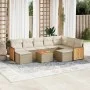 Garden sofa set with beige cushions 10 pieces synthetic rattan by , Garden sets - Ref: Foro24-3260630, Price: 669,26 €, Disco...