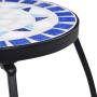 Mesitas de mosaico 3 uds cerámica azul y blanco