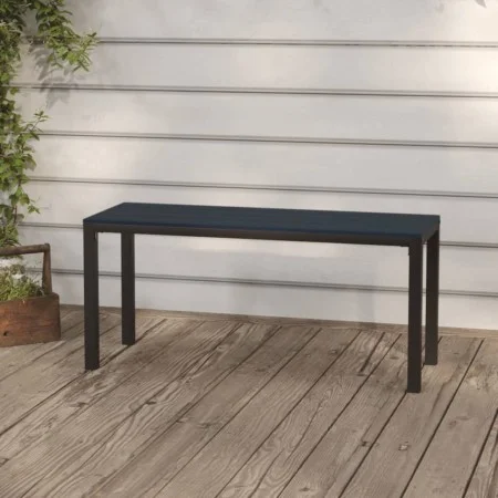 Gartenbank aus Stahl und WPC schwarz 110 cm von , Gartenbänke - Ref: Foro24-317141, Preis: 77,49 €, Rabatt: %