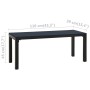 Gartenbank aus Stahl und WPC schwarz 110 cm von , Gartenbänke - Ref: Foro24-317141, Preis: 73,08 €, Rabatt: %