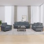 Dreiteiliges Sofaset mit dunkelgrauen Samtkissen. von , Sofas - Ref: Foro24-3202191, Preis: 729,61 €, Rabatt: %