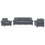 Dreiteiliges Sofaset mit dunkelgrauen Samtkissen. von , Sofas - Ref: Foro24-3202191, Preis: 729,61 €, Rabatt: %