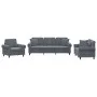 Dreiteiliges Sofaset mit dunkelgrauen Samtkissen. von , Sofas - Ref: Foro24-3202191, Preis: 717,86 €, Rabatt: %