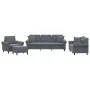 Juego de sofás con cojines 4 piezas terciopelo gris oscuro by , Sofas - Ref: Foro24-3202201, Price: 819,88 €, Discount: %