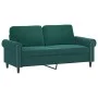 Zweiplätziges Samtsofa in dunkelgrün, 140 cm. von , Sofas - Ref: Foro24-359531, Preis: 273,92 €, Rabatt: %