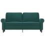 Sofá de 2 plazas de terciopelo verde oscuro 140 cm de , Sofás - Ref: Foro24-359531, Precio: 279,16 €, Descuento: %